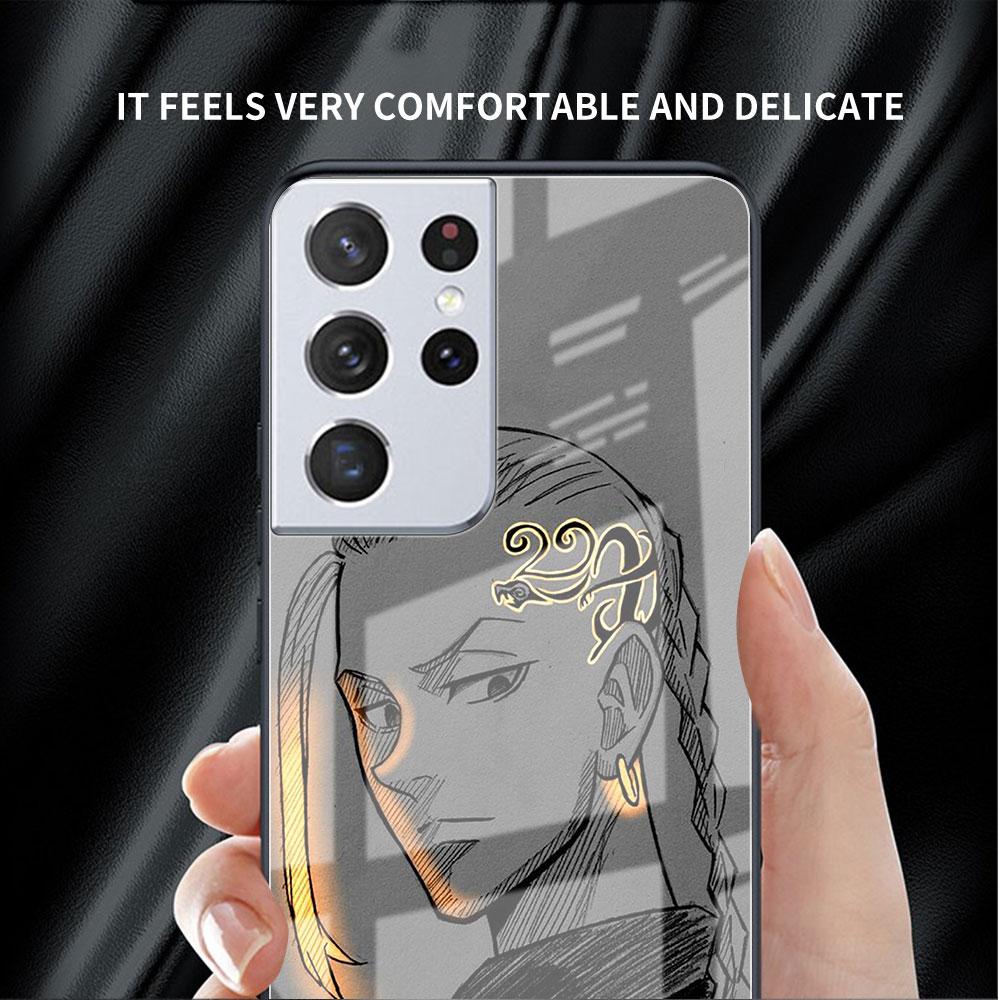 Glass Case For Samsung Galaxy S22 S20 FE S21 5G S10 S9 Plus Note 10 20 Lite Tempered Phone Cover Japan Anime Tokyo Revengers