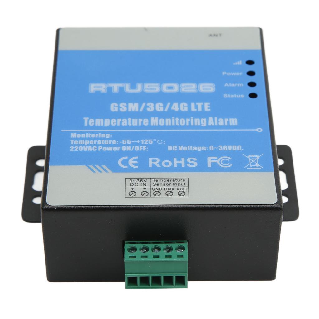 Temperaturlarm 12VDC GSM 3G 4G RTU Metall för Solkraftverk Meteorologiskt Observatorium