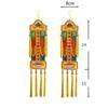 8*39cm Multicolored Brocade Small Flag Hanging Flag Embroidered Lotus Flower Nanwu Amitabha Buddhist Taoist Temple Decoration