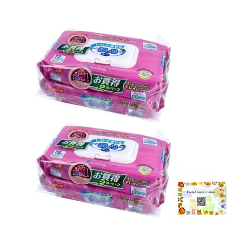 Bulk Purchase: Habinurse Flushable Baby Wipes, 144 Wipes x 2 Bags (288 Wipes in Total)