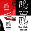 Mama Baby An Bord Auto Fahrzeug Karosserie Fenster Reflektierende Aufkleber Dekoration