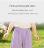 Girls' Stylish Lace Straight-Leg Pants - Casual Outerwear for Little Girls