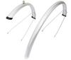 Sunny Wheel PC Full Fender with Silver for standard 45mm U-Shaped Stays, (for 26-inch wheels) 26-inch bikes, Width Approx.