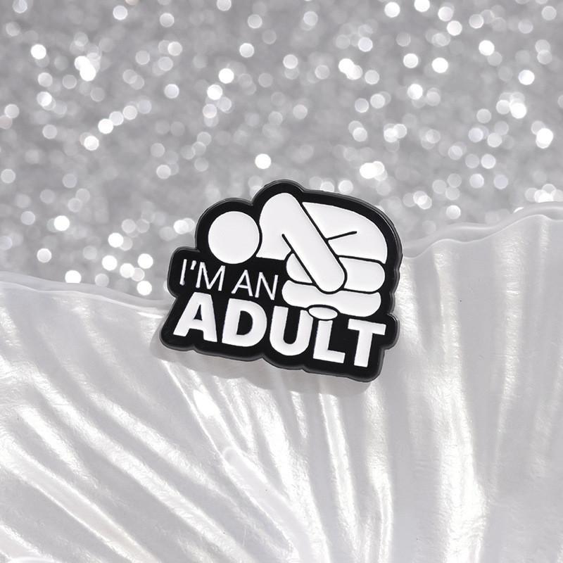 Functional Stylish And Cartoon Character Pin With Unique English Phrase For Wear Everyday