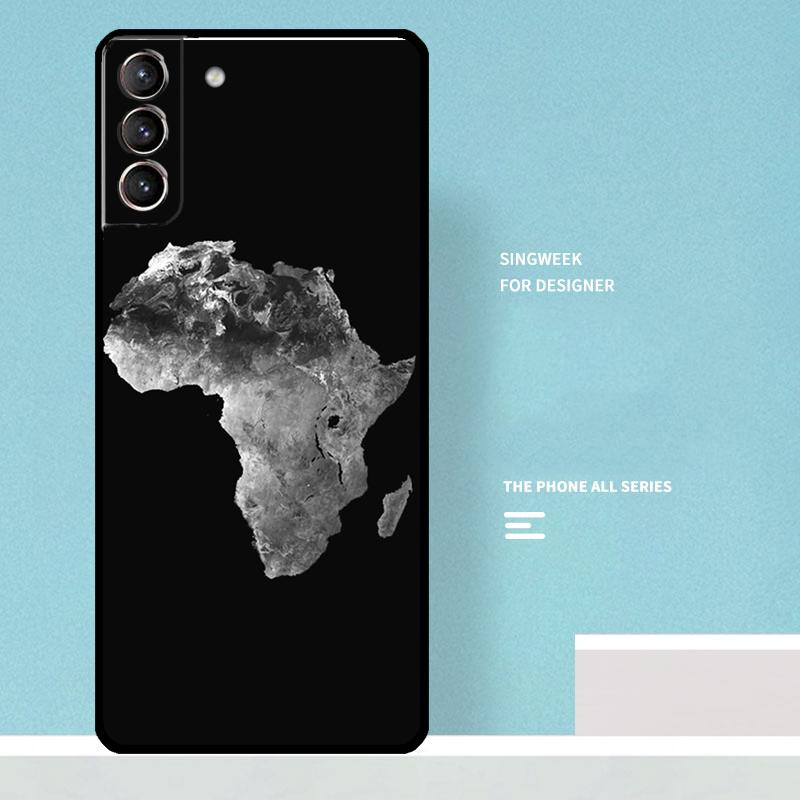 Africa Map Case For Samsung Galaxy S25 Ultra S20 S21 S22 S23 S24 Plus S9 S10 S24 FE S25 FE Phone Cover