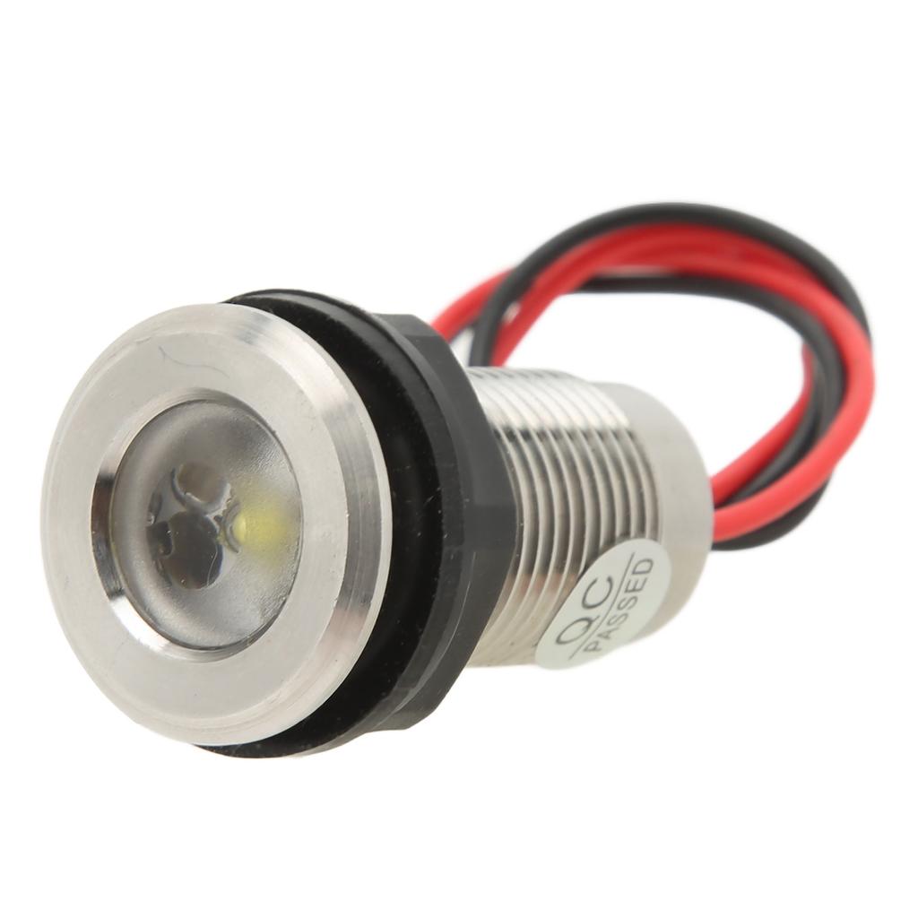 1in Einbau-Decksleuchte 12 bis 24V IP68 Wasserdicht 316 Edelstahl für Deck Treppen Terrassen Böden Pools Gehwege Blau