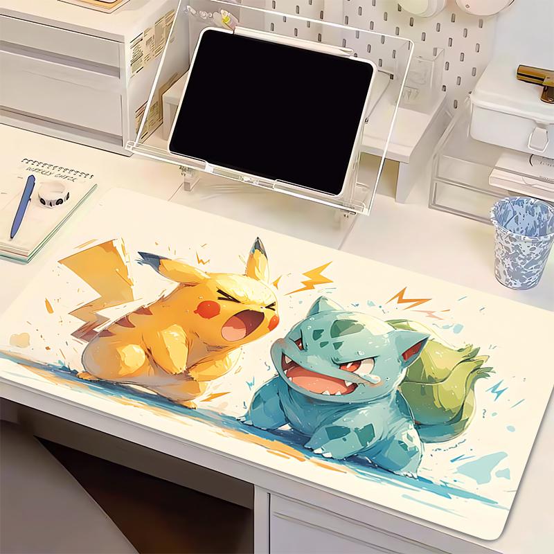 Anime Mouse Pad Computer Speed Type Varpet Mat P-Pokemon Bulbasaur For E-sports Players Laptop Keyboard Pad Mousepad PC Desk Mat