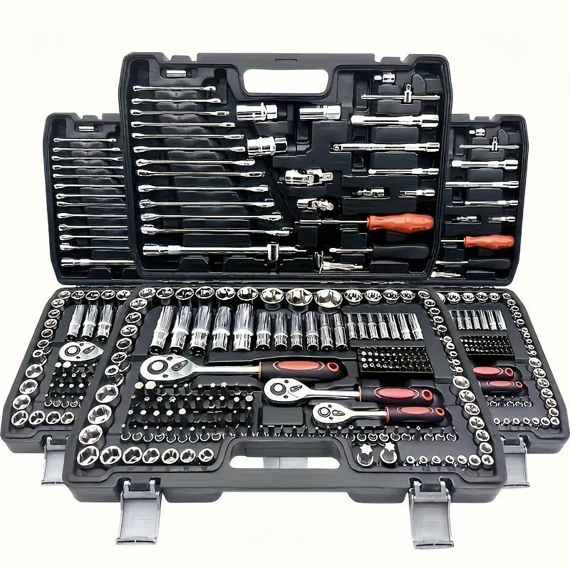 216-Piece Professional Socket Set - 1/2" 3/8" 1/4" Drive SAE & Metric, 72-Tooth Ratchet for Automotive & Home Repair