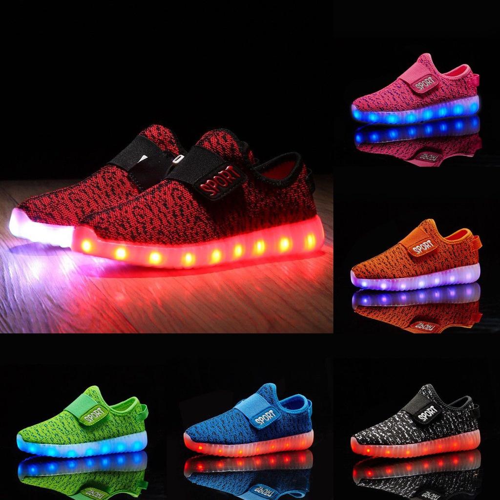 Calzature Sportive Comode Unisex Luminose con 7 Luci LED Ricaricabili USB