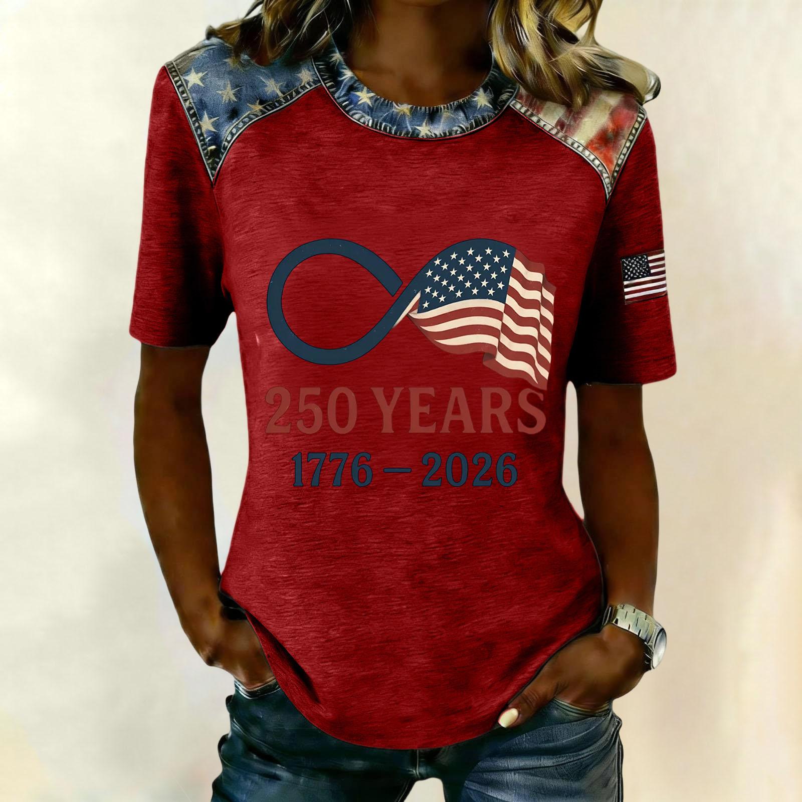 

Стильная женская повседневная блузка с принтом в виде звезд XL красный