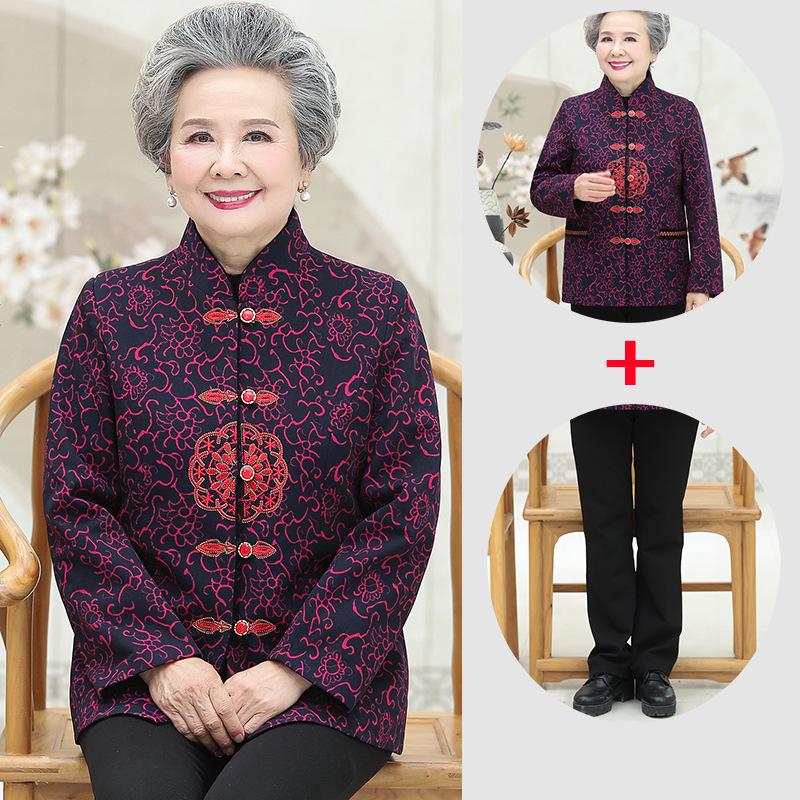 

Spring women s coat clothes - 0 years old top old lady suit 5XL (recommended 150-80kg)