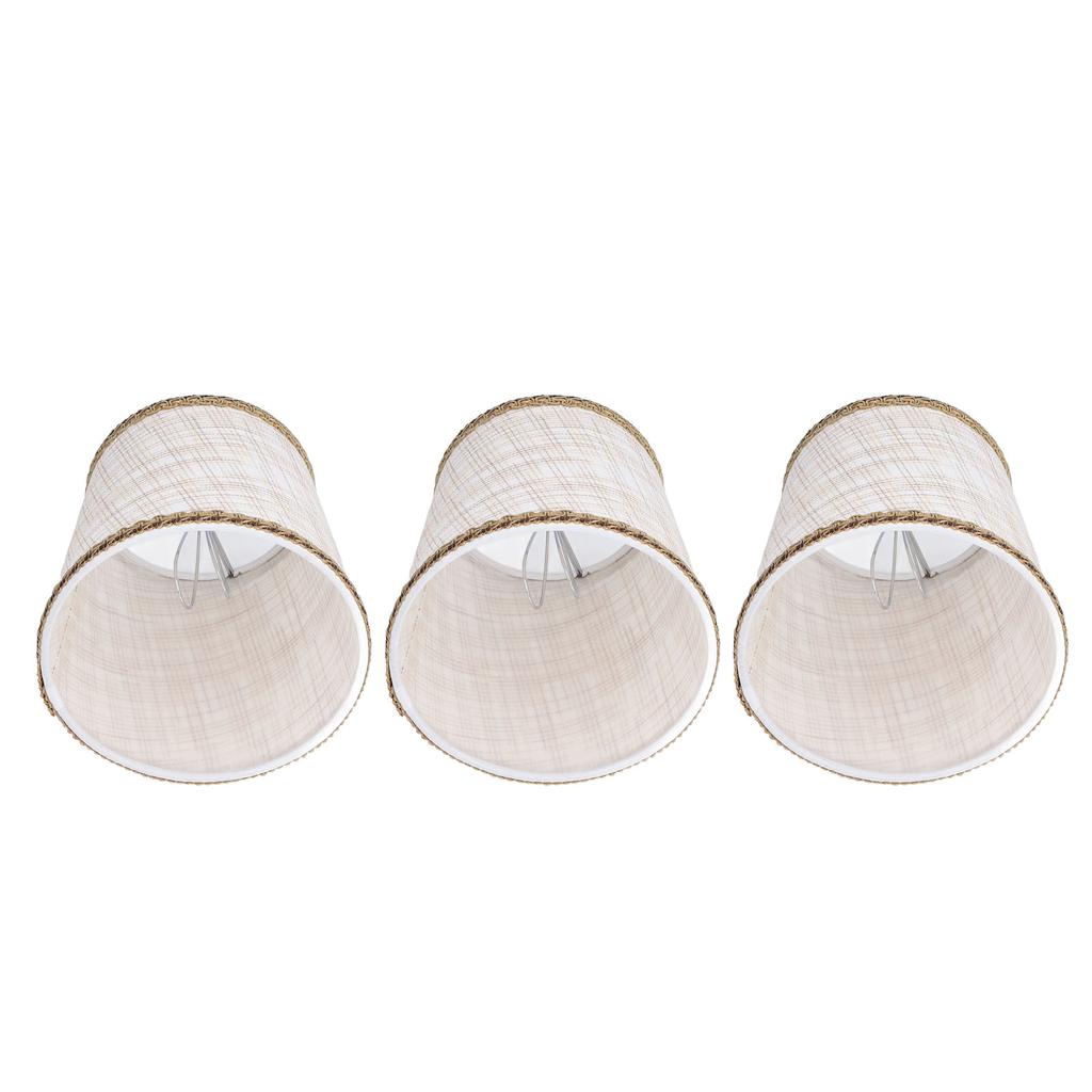 3Pcs Small Lamp Shades Hand Crafted Exquisite Soft Lightweight Dustproof High Luminousness Table