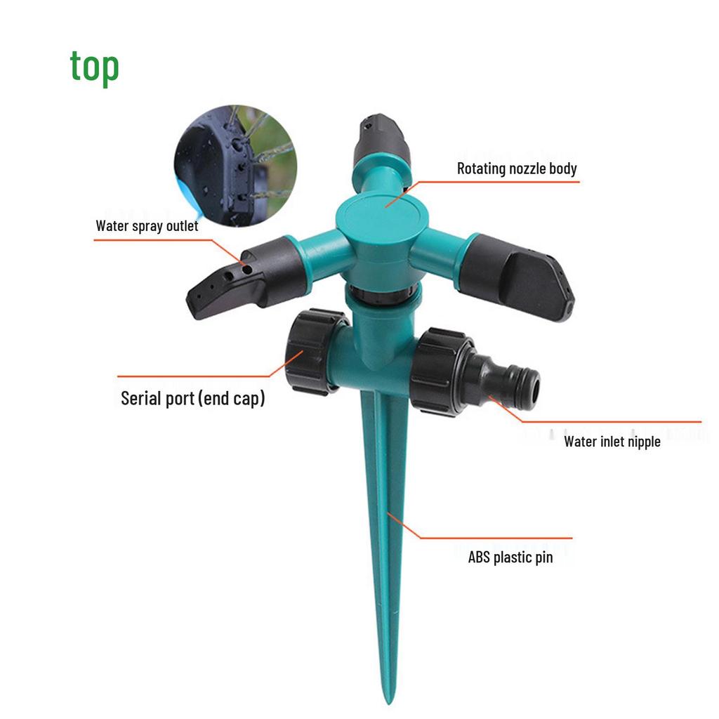 360° Rotating Oscillating Ground Insert Sprinkler for Automatic Lawn Watering