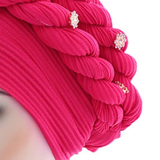 Turban Cap Flower Braids Headdress Lightweight Twist Headwrap Party Accessories