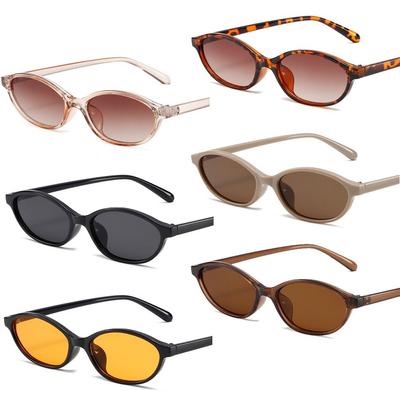 British Style Uv Protective Retro Sunglasses Black Shades Oval Frame Travel Goggles Street Decoration Photos Accessories Eyewear