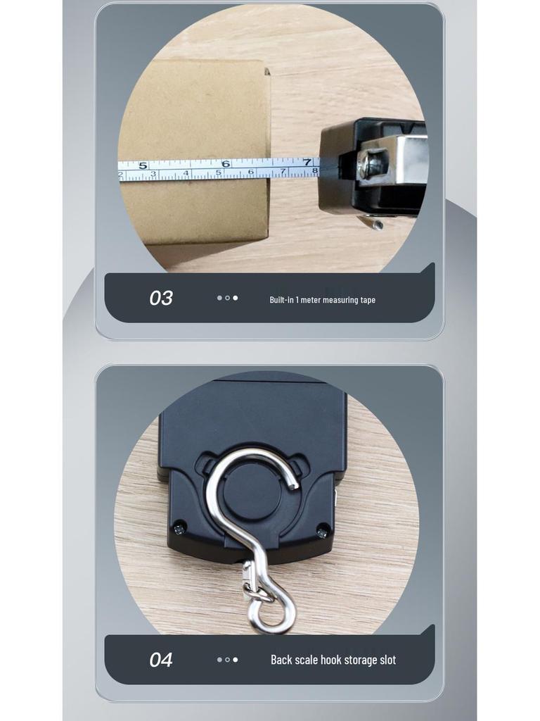 Tragbare elektronische Waage mit hoher Präzision, mit Maßband und Federaufhängevorrichtung