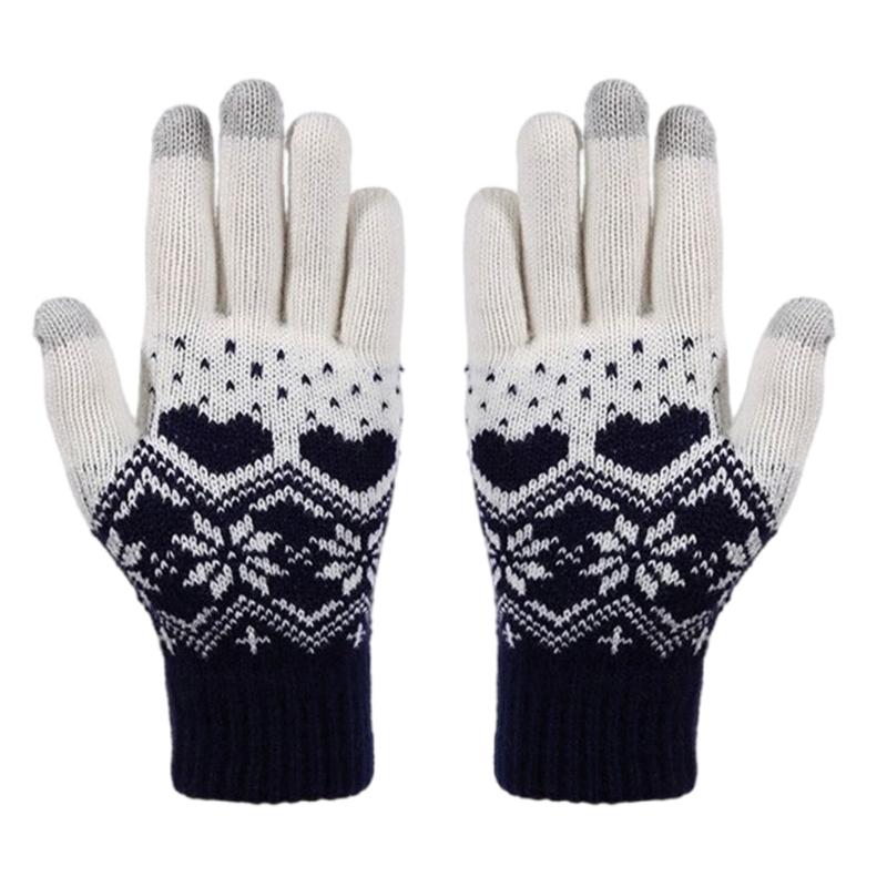 Outdoor Winter Gloves for Daily Walks, Phone-Ready Fingertips, Jacquard Detail and Wrist Rib Comfort for Adults