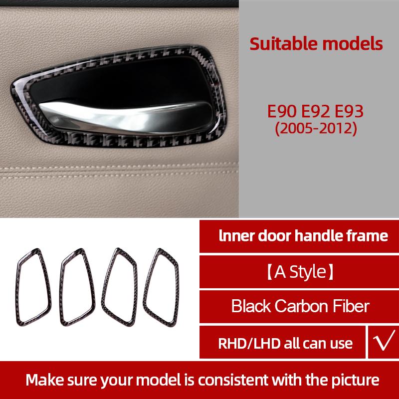 Kohlefaser Für BMW E90 E92 E93 2005-2012 Auto Mittelkonsole CD-Panel Verkleidung Aufkleber Tuning Abdeckung Dekor Auto Innenzubehör