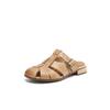 Mode 2025 Neue Mode Sandale Damen Pumps Schuhe Sexy Slingback Absätze Retro Leder Party Lässig Sommer Runde Zehenschuhe Hausschuhe 34-40