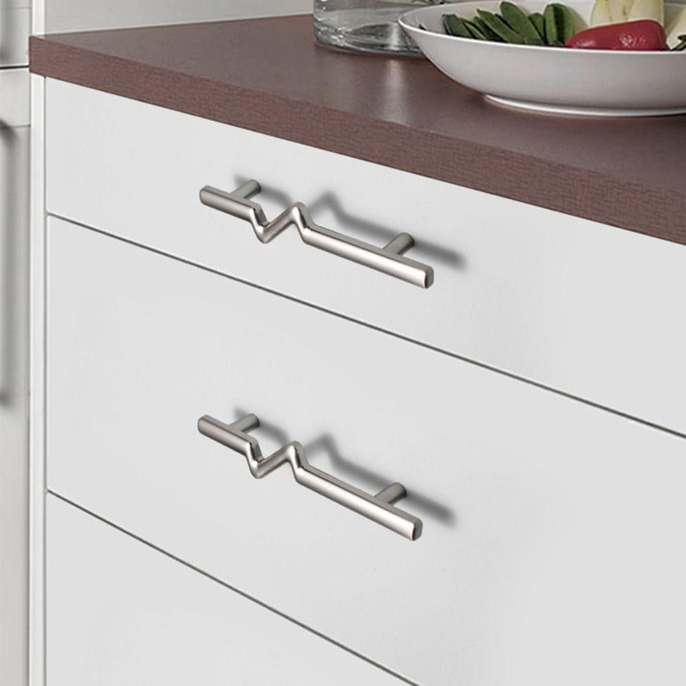 2pcs Modern Cabinet Handles Simple Drawer and Cabinet Drawer Knobs  Wardrobe Doors