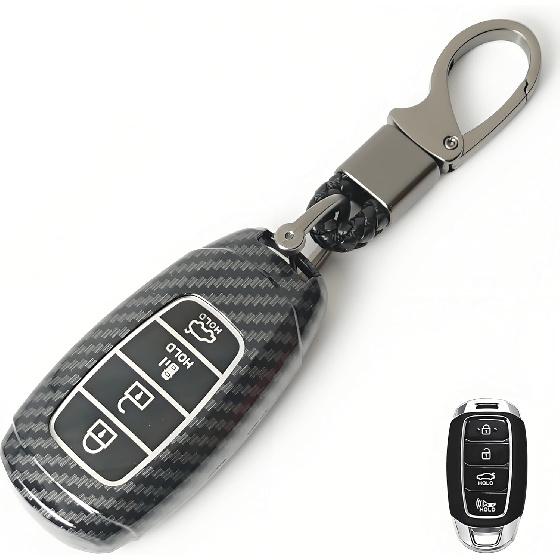 for Hyundai Key Fob Cover, Full Protection Key Fob Case for 2018-2021 2022 2023 Hyundai Santa Fe Kona Venue Palisade Veloster Elantra Accent with