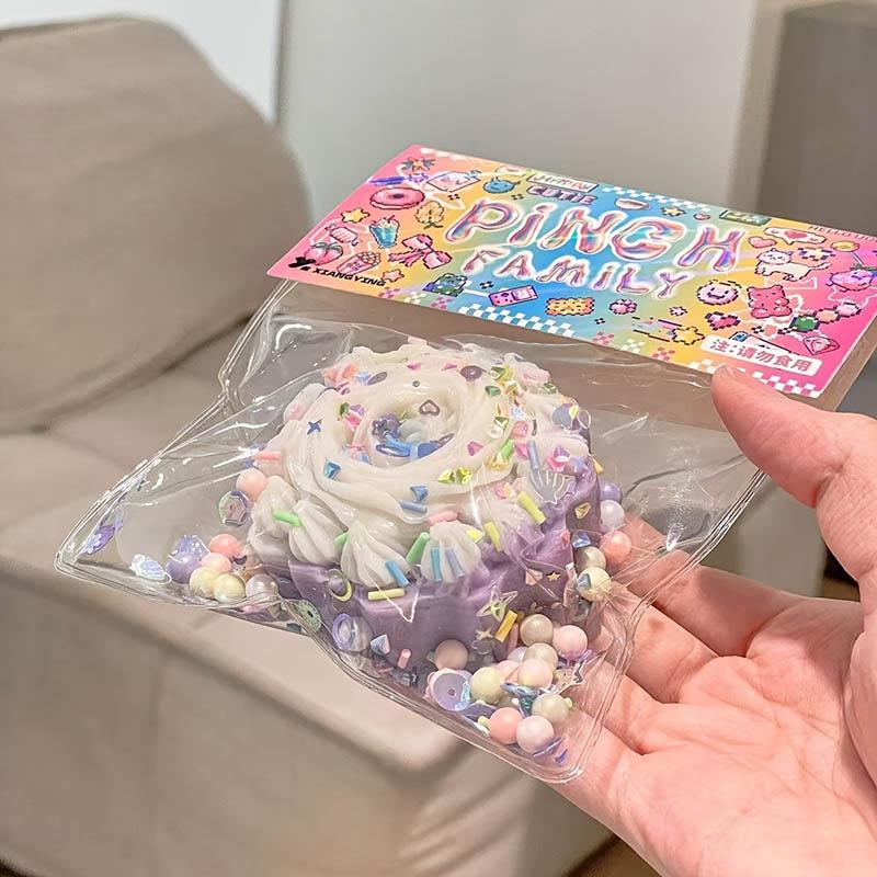 Handmade CakeTaba Squishy Toy Mochi Fidget Toy Slow Rebound Stress Relief Toy Pinch Soft Squeeze Toy Party Gifts