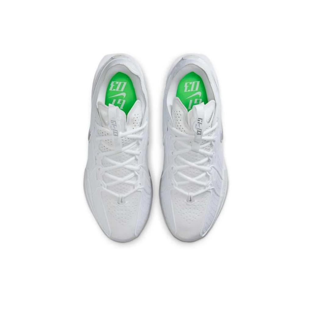Nike Air Zoom GT Cut 3 White Metallic Silver Unisex Sneakers Green-Strike IB4458-100