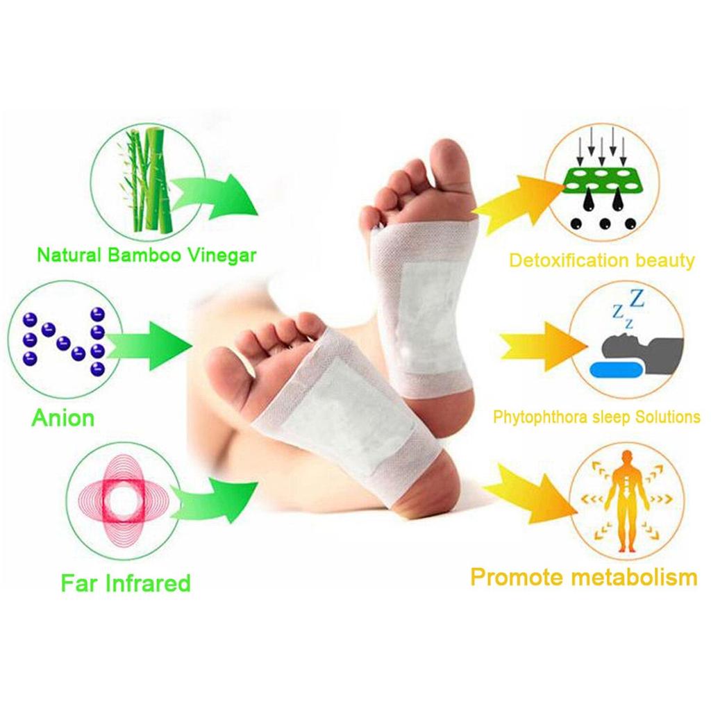 50pcs Patches Kinoki Foot Detox Patches Body Pads Foot Toxins Cleansing Herbal Foot Glue