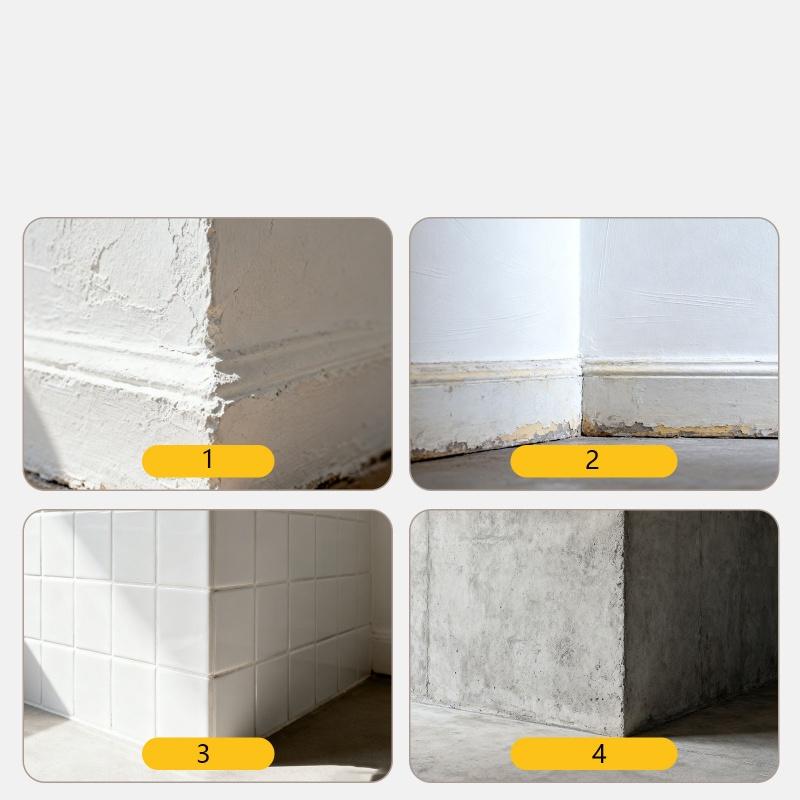 Dicke selbstklebende PVC-Sockelleiste - Wasserdichte Wandverkleidung, Imitation Fliesen-Kickerleiste, Einfach abziehen & aufkleben