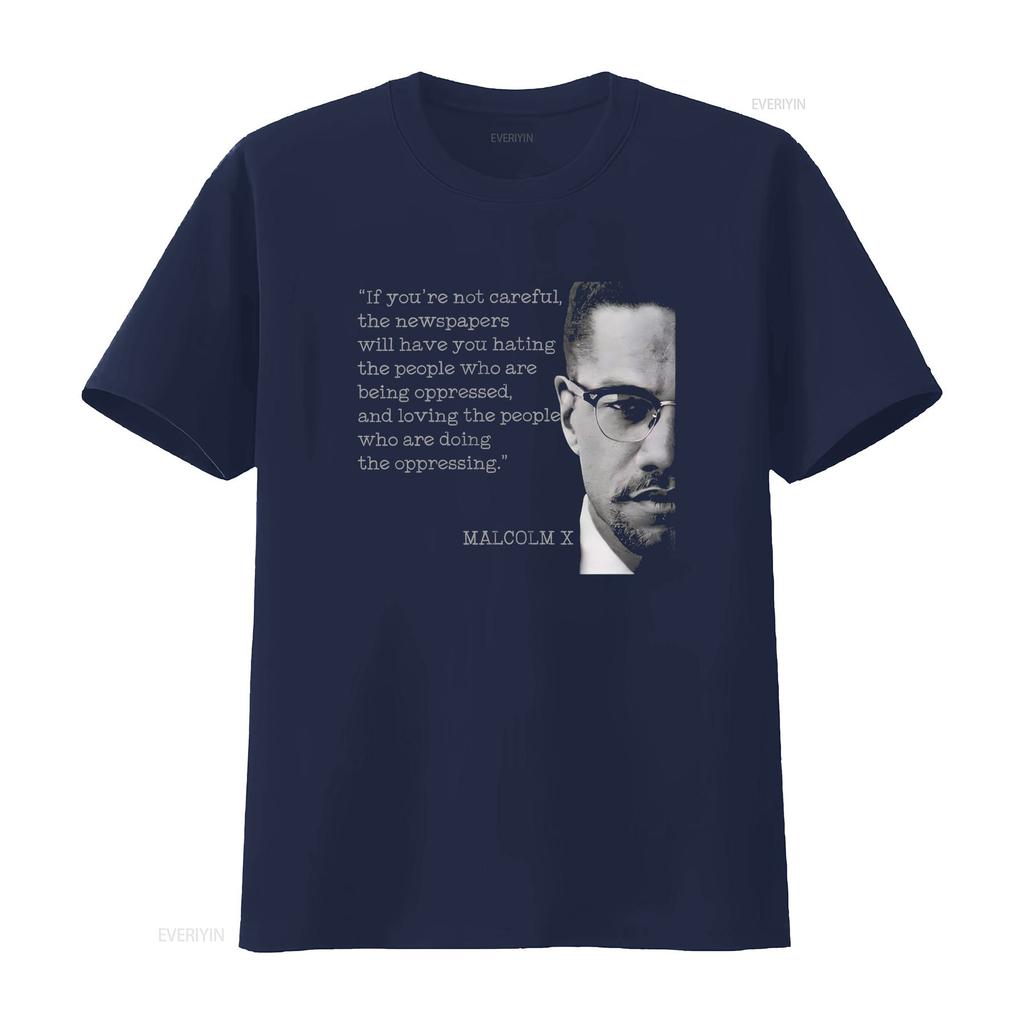 Malcolm X Quote T Shirt Propaganda Civil Rights Power Vintage Washed Stretched Slightly Stylish Fashion Streetwear Comfortable