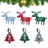 4Pcs Christmas Tree Christmas Cutlery Holder Christmas Elk Christmas Decoration Tableware Storage Rack Santa Claus Xmas Tree