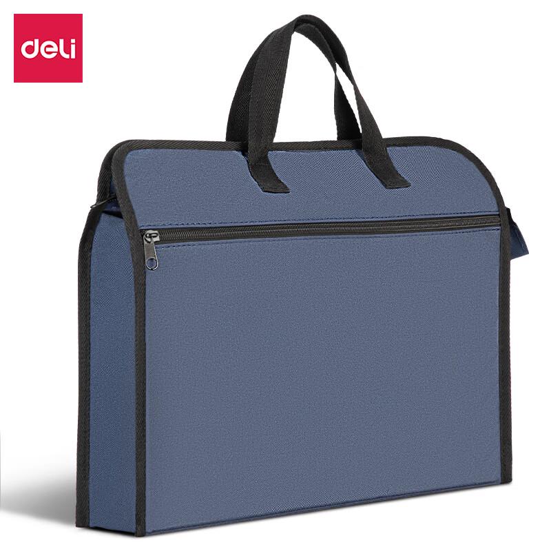 Deli A4 Oxford Cloth Zipper File Bag