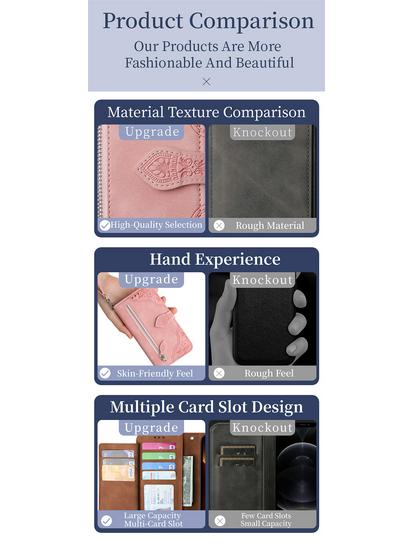 Universal Leather Flip Case for Apple 17, Samsung, Google 9 Pro