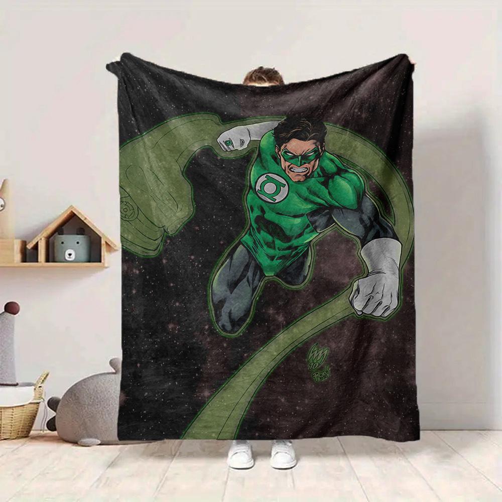 1 Stück Green Lantern Decke Leichte Flanelldecke für Sofa, Bett, Reisen, Wohnzimmer, Büro, Couch, Stuhl und Bett