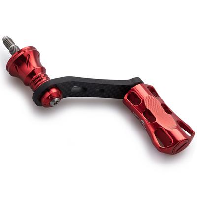 HEIGHTEN 42mm Reel Handle with 22mm Compatible with Shimano and Daiwa Spinning Reels Mountain Stream Wave Series Knob, [Light Game, Fishing] (Red)