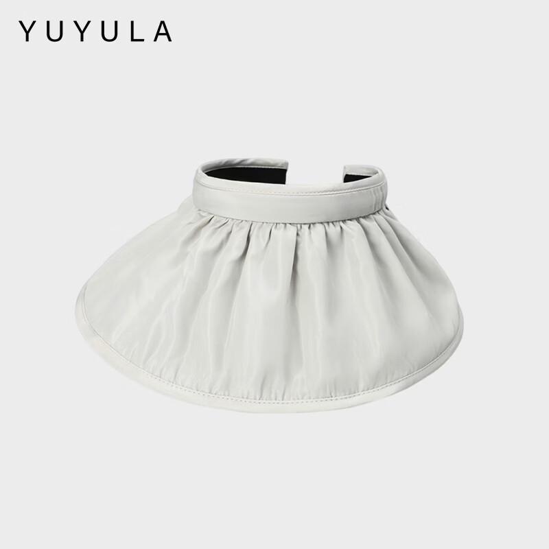 YUYULA Women's Summer Sun Protection Hat UV Black Coated Shell Hat Fashionable High-Value Sunshade Beach Sun Hat