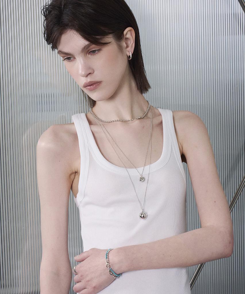 Lisse [925 Silver] Turquoise Link B