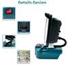 LED Work Light for Makita 18V Battery Flashlight Portable Flood Light Cordless Light for Outdoor Emergencies Job Site Lighting