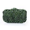 Volle Steine Blume Party Box Clutch Lila/grün Kristall Abendtasche Hochzeit Braut Minaudiere Handtaschen Kette Damen Tasche
