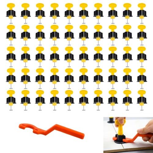 Namioka Tile Spacers, Tile Clips, Joint Spacers, Leveling Aids, Reusable Leveling System with Leveler for Walls and Floors with Gaps 2mm or More, Spec