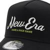 [New Era] New Era Golf Cap 9FORTY A-FrameLong Visor 14711651 NER35G5707 Black FREE Stretch Cotton Washable ONSPOTZ Exclusive Men's Women's Hat 9FORTY