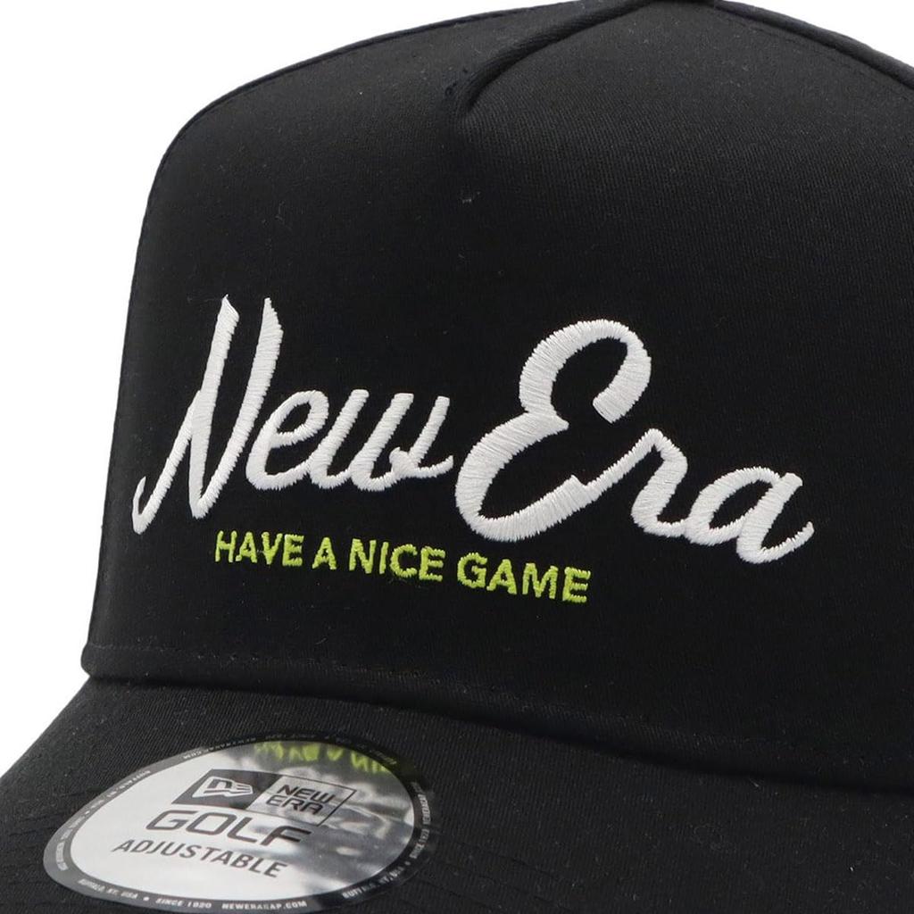 [New Era] New Era Golf Cap 9FORTY A-FrameLong Visor 14711651 NER35G5707 Black FREE Stretch Cotton Washable ONSPOTZ Exclusive Men's Women's Hat 9FORTY