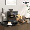 15 Bar Coffee Machine, with Adjustable Grind, Steamer and Accessories - Black