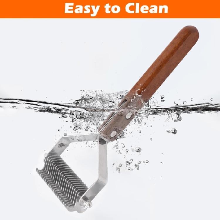 Dog Grooming Tool Wood Deshedding Brush Removes Loose Hair Massage Comb For Regular Coat Maintenance
