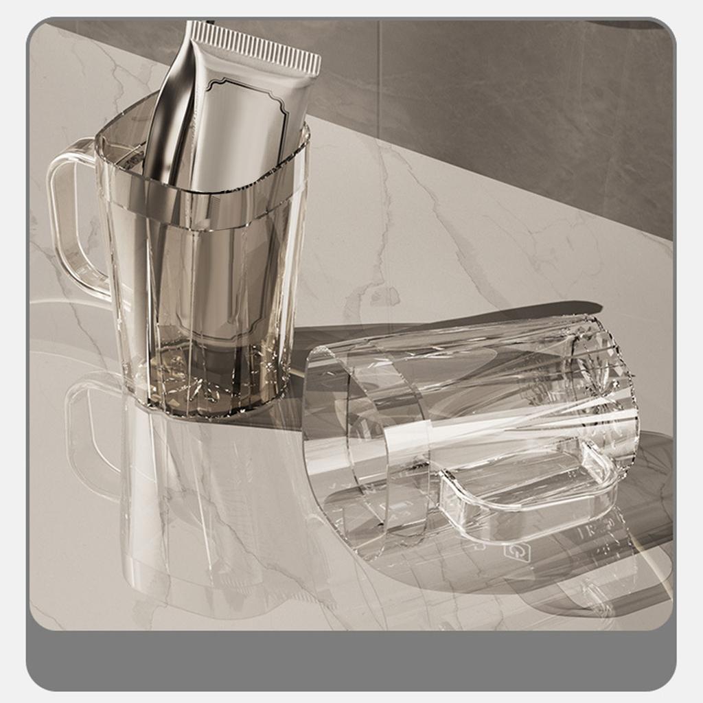 Plastic Mouthwash Cup Multipurpose Light Luxury Stylish Reusable Lightweight Portable Toothbrush Cup for Home Travel