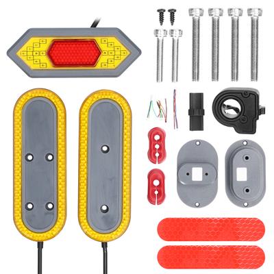 Luz de advertência de segurança para scooter elétrica com sinal de giro LED compatível com