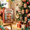 Set Calendario dell'Avvento da 24 Giorni Calendari Mucca Scozzese 2026, Ornamenti in Acrilico 2D, Conto alla Rovescia di Natale con Mini Figure da Collezione per Casa di Campagna