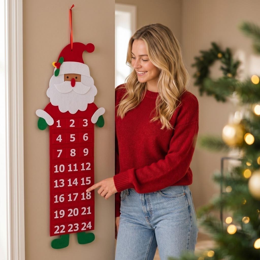 Christmas Advent Calendar with Days – Holiday Countdown Calendar for Christmas