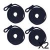 2x 4Pcs Boat Lines, Fenders Bumpers, Hangers, for Pontoon Accessories Mooring Rope