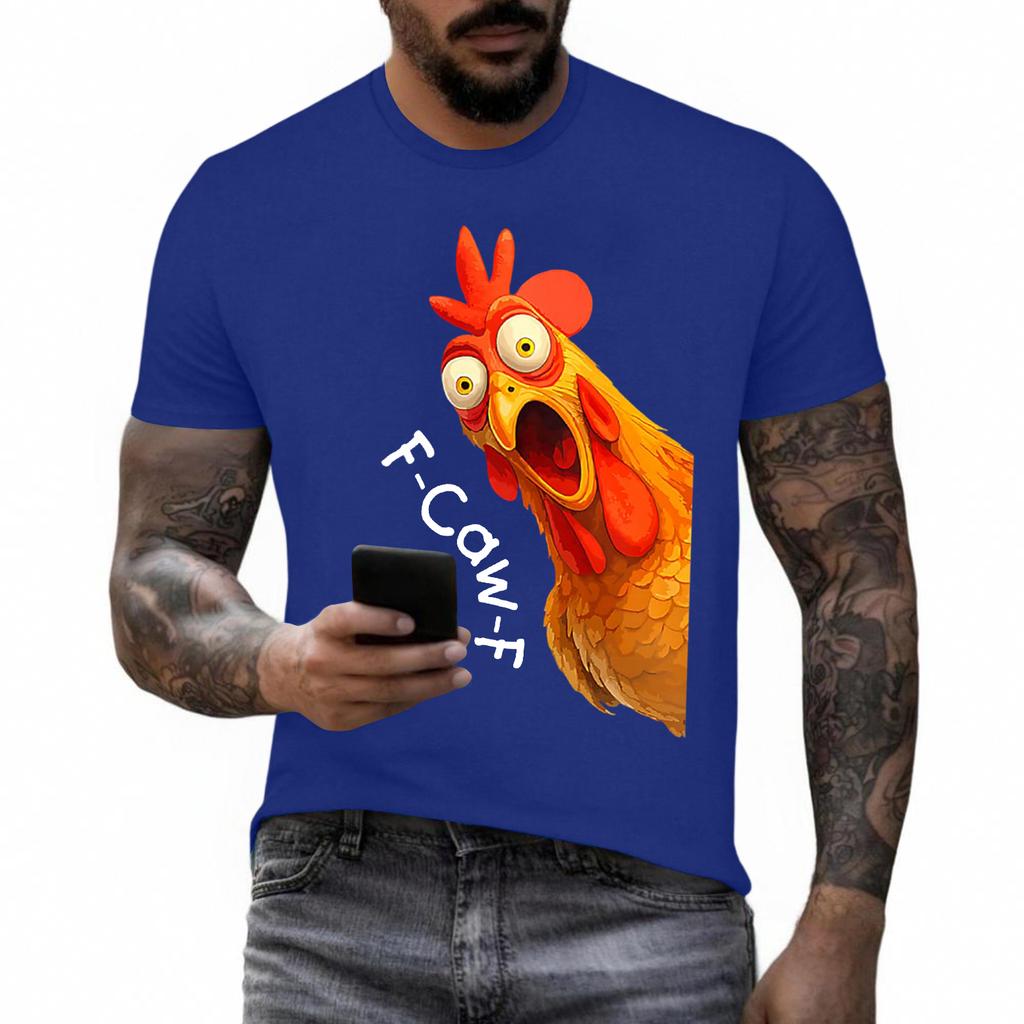 Funny F Caw F Chicken Rooster Cawing F-Caw-F Saying Pun T-Shirt